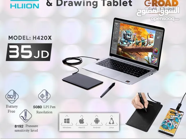 Pen tablet &Drawing tablet  جهاز لوحي مع قلم خاص به للكتابه والرسم