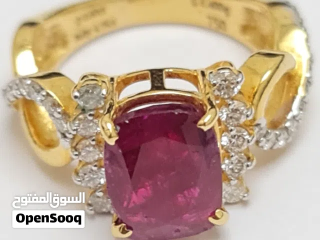 Red Ruby Ring - Not Heat Treated --- خاتم روبي احمر - غير معرض للحرارة