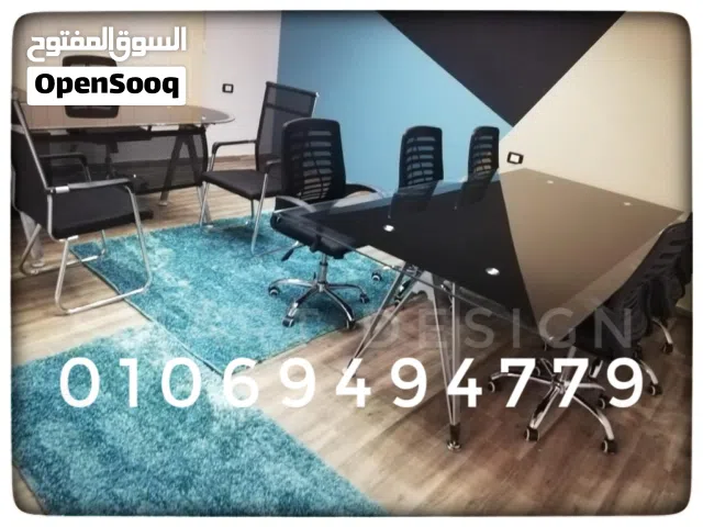 ترابيزه اجتمعات زجاج سيكوريت مع مكاتب زجاج سيكوريت متاح معاينه مجانيه للشركات والمؤسسات