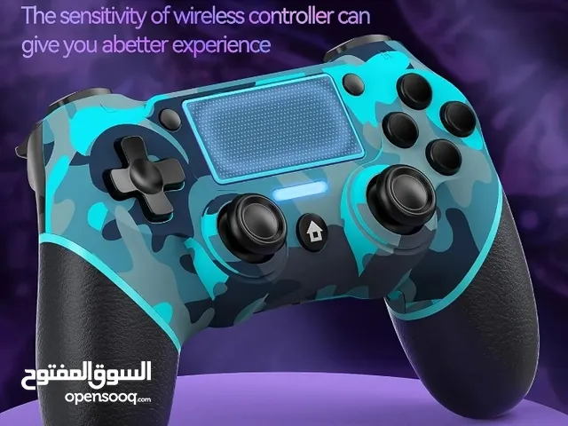 جهاز تحكم لاسلكي لجهاز PS4 و Slim يشتغل على الجوال والبيسي، شبه جديد استعمال خفيف شهر ونص شهرين