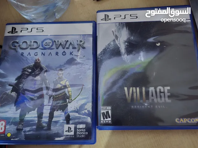 PS5 god of war and resident village for sell perfect condition