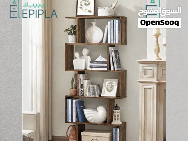 رفوف خشبية مربعة وزكزاك MDF ، بتصميم مميز و عصري يوازن بين الهدوء والفخامة