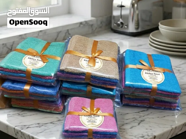 premium Quality 100% Cotton Face/Kitchen Towels 13×13 – set of 5PCS