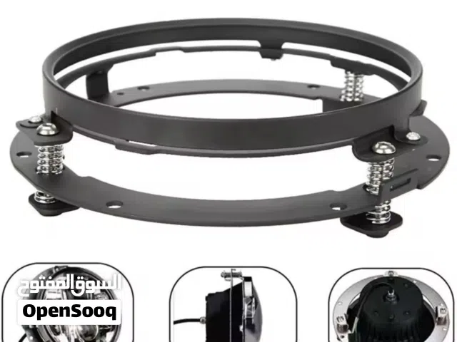 7 Inch Round LED Headlight (2pcs Mounting Bracket Ring For Car Jeep Wrangler, Harley , Royal Enfield