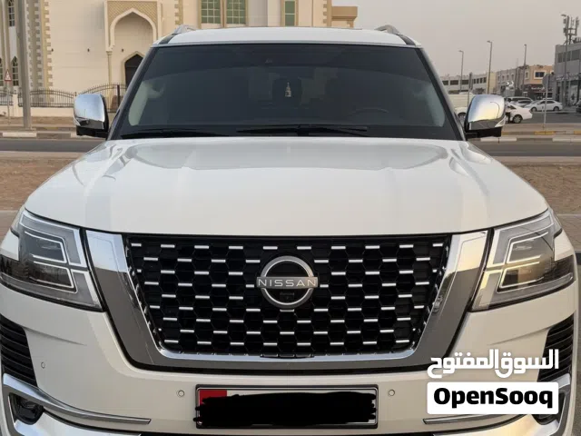 نيسان باترول 2024 بلاتنيوم ماشي 25 الف صبغ وكالة بدون اي حوادث خليجي عليه ضمان 5 سنوات او 100 الف
