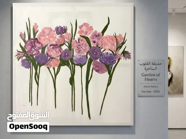 Hand-painted artwork: Flowers of the Heart Garden
