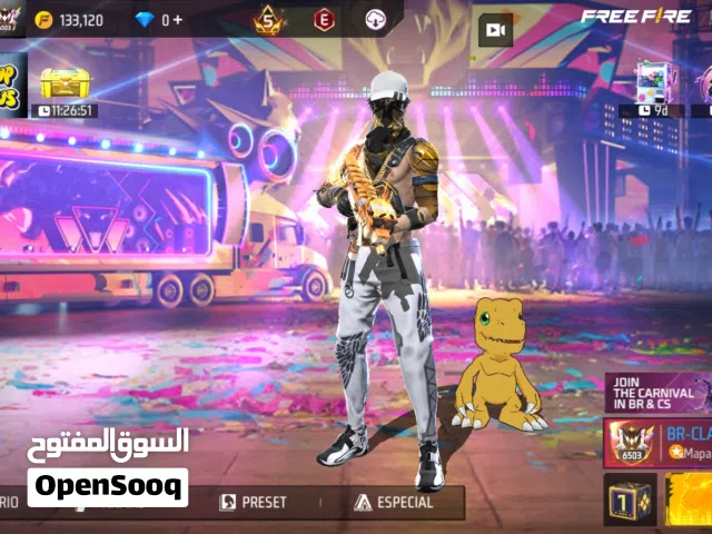 حساب فري فاير سيزون 8 لفل 66 كونت شباب