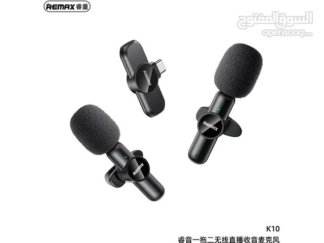 REMAX One-to-two Live-Stream Wireless Microphone K10 ميكروفون وايرليس عدد 2 وايرليس