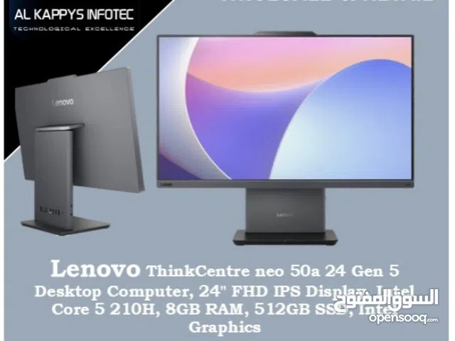 Lenovo Al-in-one Computer 24"IPS Borderless display core 5-210H ( New Box Packed 1 Year Warranty )