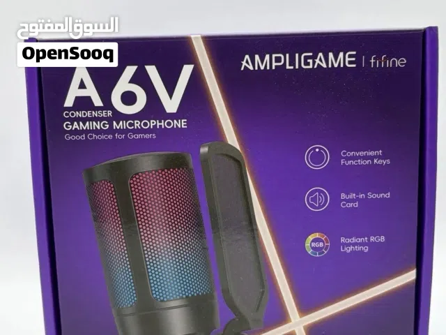 ميكروفون الألعاب والبث FIFINE AmpliGame A6V إضاءة RGB ديناميكية تضيف لمسة احترافية