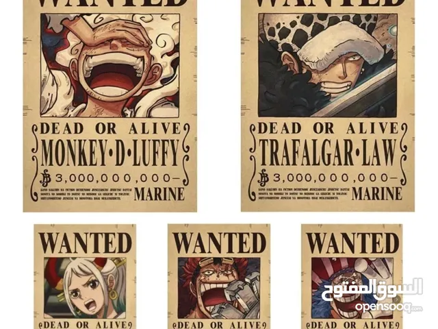 New Anime One Piece Luffy 3 Billion Bounty Wanted Posters