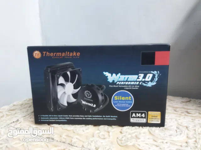 كولر مائي أصلي من Thermaltake تبريد قوي وهادئ، مناسب للألعاب والاستخدام التقيل. يدعم Intel و AMD