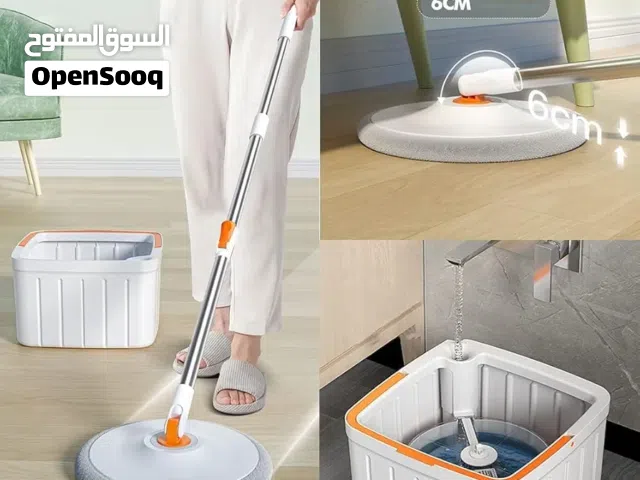 Wet and Dry mop with Bucket for Floor Cleaning 360° Rotating Square Mop-Head for Hardwood Tile Marbl