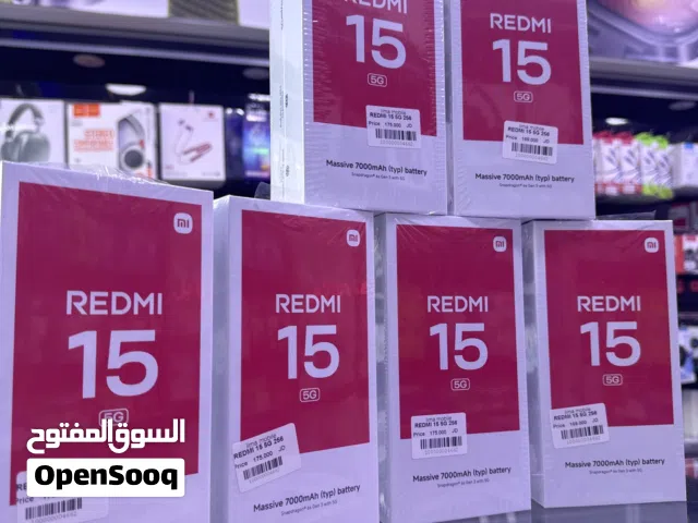 Xiaomi Redmi 15 5G ( 256 GB / 8+8 RAM) اقوى جهاز في العالم شاومي ريدمي 15  نسخة 5G الاقوى في العالم