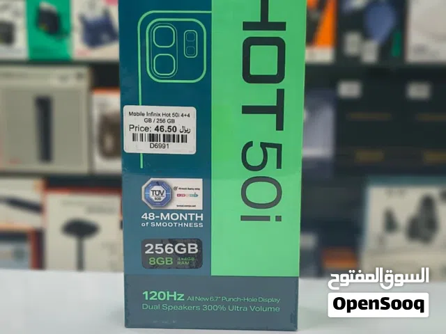 Brand New Infinix Hot 50i in Oman 256GB Rom 1 Year Warranty