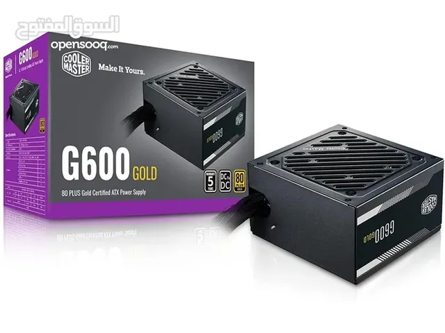 باور سبلاي كولر ماستر لأجهزة الجيمنج 600 واط حقيقي COOLERMASTER 600W 80+ GOLD GAMING POWER SUPPLY