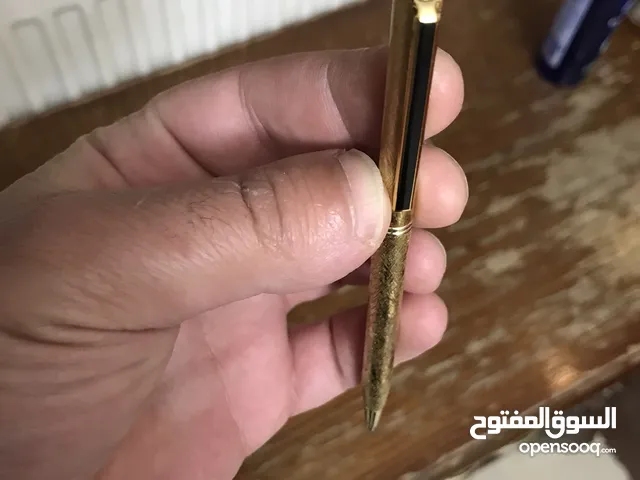 قلم حبر جاف مطلي ذهب