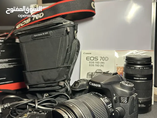 Canon EOS 70D with lenses 18/135 and 55/250