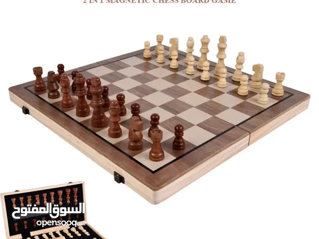 شطرنج  ( 2 في 1) الخشبي