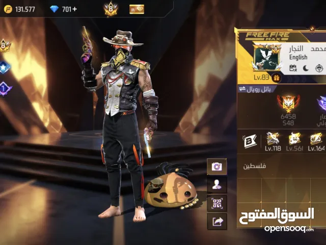 Free Fire Accounts and Characters for Sale in Hebron