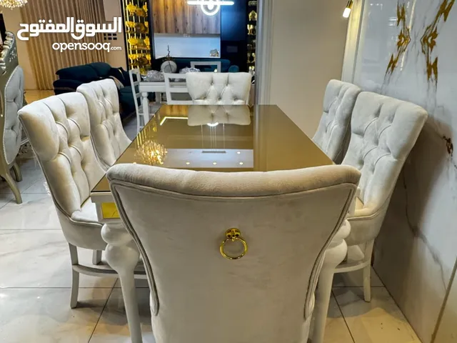لعشاق الذوق الرفيع طاولة سفره 6كراسي أحدث موديلات السنة " الوجه زجاج كواليتي عالي وافضل سعر