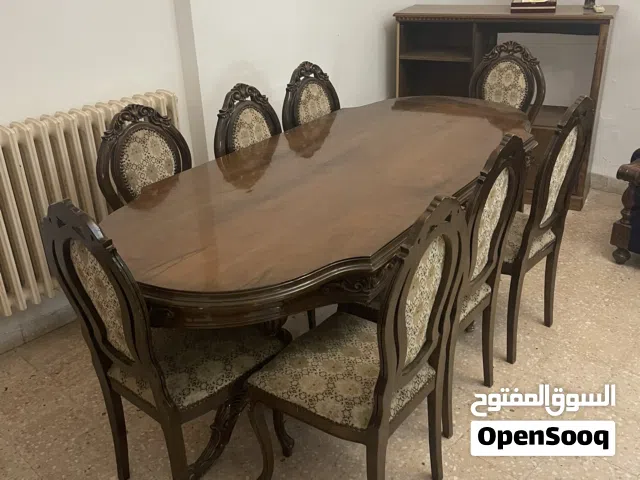 طاولة سفرة 8 كراسي خشب تركي