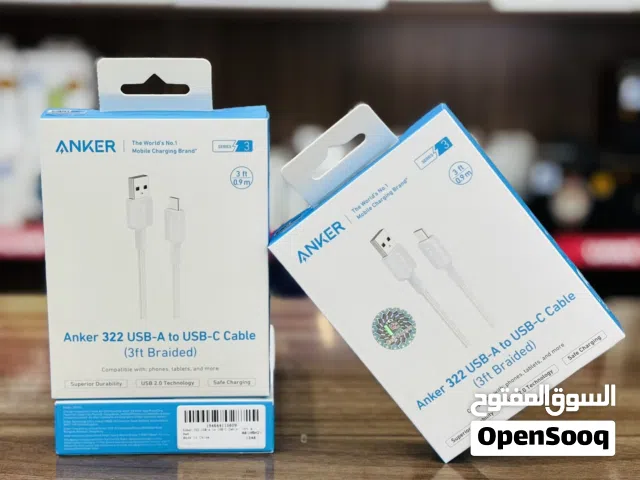 سلك واير يو اس بي + تايب سي من انكر ضمان 18 شهر ANKER 322 USB -A To USB -C Cable