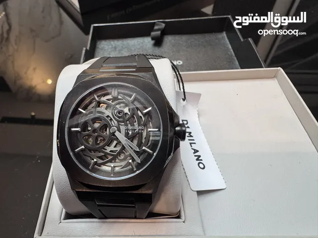 MEN'S SKELETON RUBBER BLACK EDITION WATCH ساعة يد رجالي