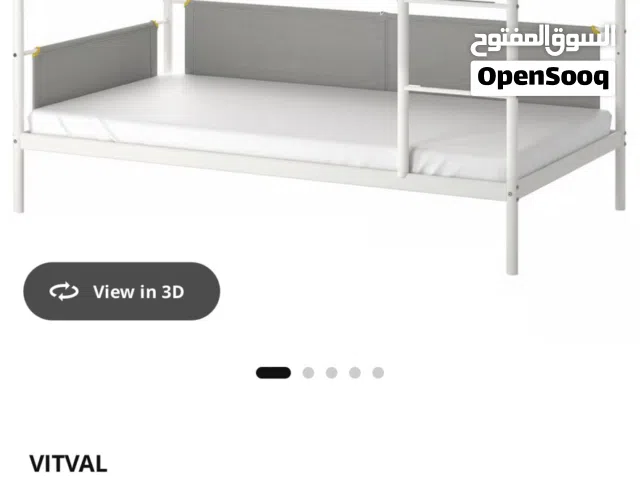 سرير ايكيا بطابقين بحاله ممتازه جدا غير مستخدم  مع فرشات