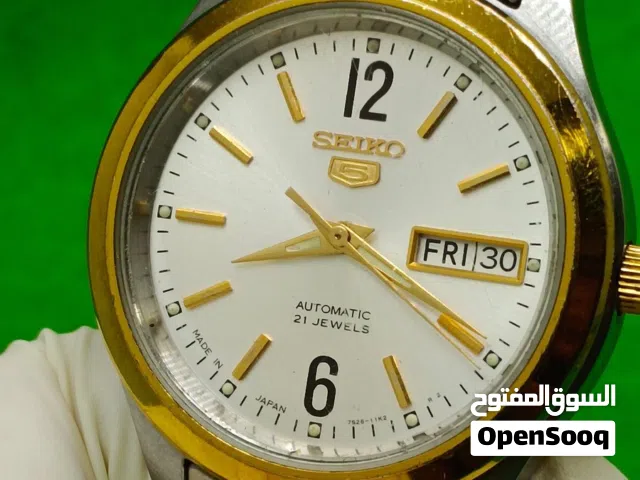 بيعه سررريعه Seiko أوتوماتيك أصلية بحالة ممتازة استخدام خفيف ثلاث أربع مرات فقط معاها أغراضها وجرنتي