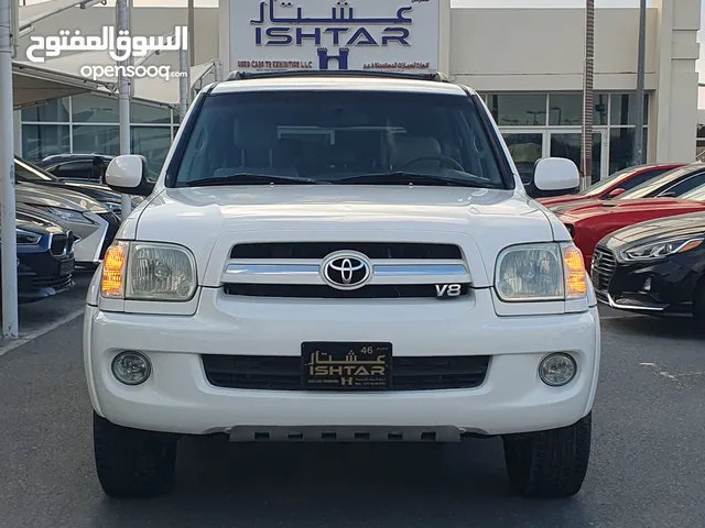 تويوتا سيكويا فل اوبشن نظيف جداً اوراق جمارك بحالة الوكالة Toyota sequoia 2005 Full automatic