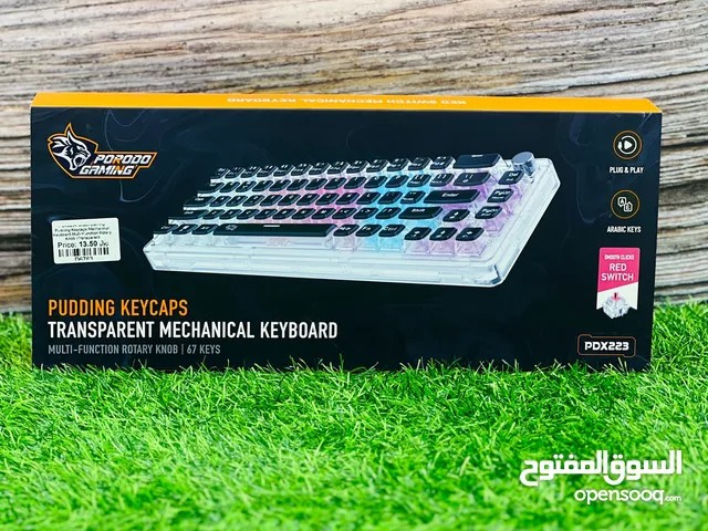 Porodo Gaming Keyboard PDX 223 Transparent Mechanical Keyboard 67 Keys