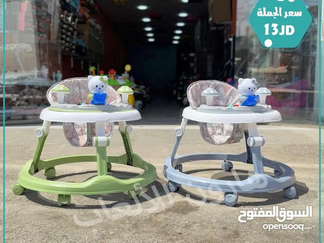 عربة تعليم مشي عدة مستويات مع توفر الالوان المميزه تناسب عمر 3 اشهر الي سنة