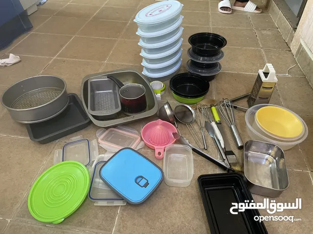 Kitchen equipments and containers used 3 riyals all