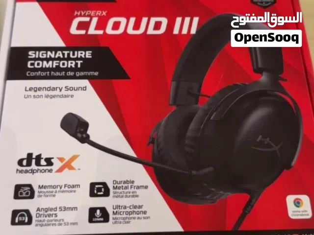 للبيع سماعه هايبر اكس كلاود 3 سماعه يديده مستخدمه سبوع واحد لون اسود وايرلس
