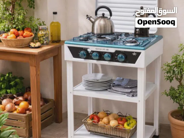 موقد غاز بي 4 شعلت مع طابلة golstar