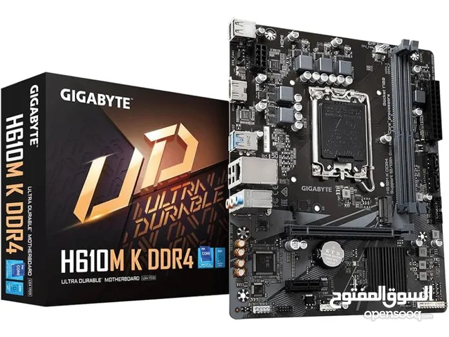 مذربورد جيجابايت لمعالجات انتل جيل 12 + 13 + 14 GIGABYTE UD H610M-K ULTRA DURABLE/DDR4 LGA 1700