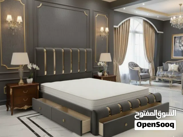 سرير كابتونية ارتقِ بغرفة نومك إلى مستوى الفخامة الملكية سرير كابتونية عصري ومساحة تخزين إضافية