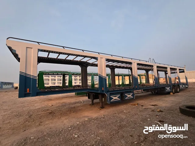 تريله مقطورة ناقلة سيارات وستائر وسطحه فلات Flat roof trailer for cars, curtains and flat roof