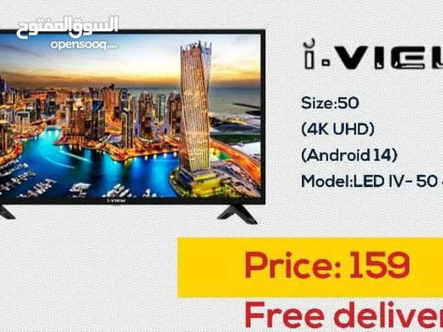 شاشه اي فيو 50 انش سمارت 4k اندرويد 14 شامل التوصيل مجاناً من معرض infinity للشاشات