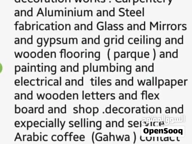all types of decoration works