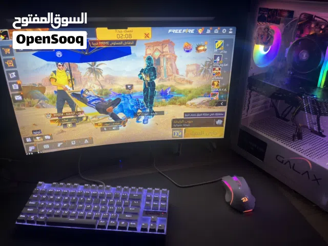 بيسي جيمنج مع شاشه وماوس وكيبورت وسماعه من درقون