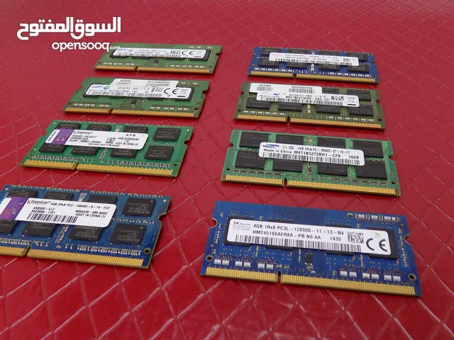رام لابتوب 4G رامات DDR3 بأكثر من تردد ونوع