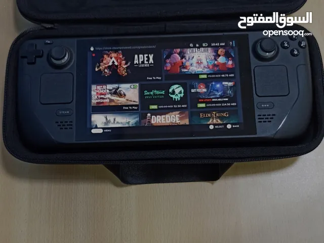 steam deck 64GB  200 games free case and 2 screen protector and cover جهاز ستيم ديك مع 200  لعبه