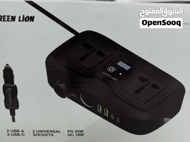محول كهرباء للسيارة Green Lion 200W شبه جدي + قابل للتفاوض