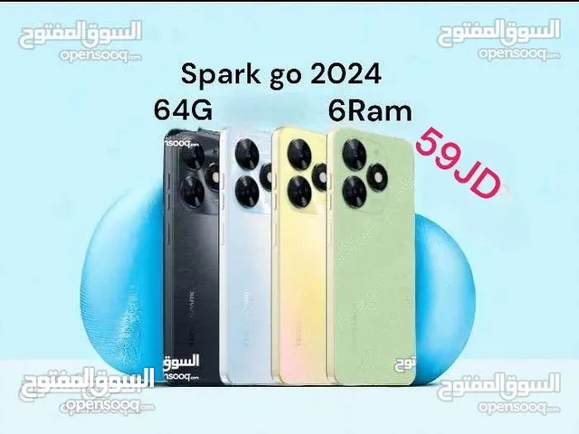 spark go 2024 64g 6ram 3+3  تكنو كفالة وكيل رسمي اقل سعر في المملكة سبارك جو قو