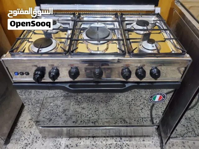 فرن اكس بير  ايطالي  استيل مقاس  80  في 50 5 عيون  عيون نحاس