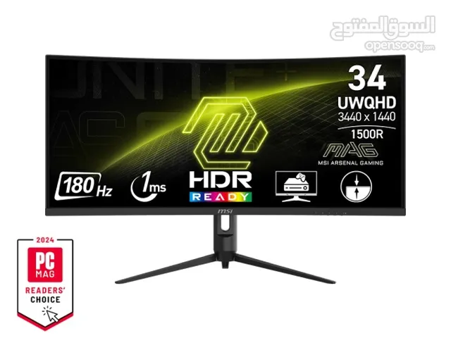 شاشة گيمنك MSI MAG 342CQR E2 34inch" VA UWQHD 180Hz 1ms Ultrawide Curved Gaming Monitor