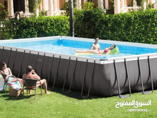 بركة سباحةًانتكس 10 متر مع فلتر وسلم وغطا عائلية