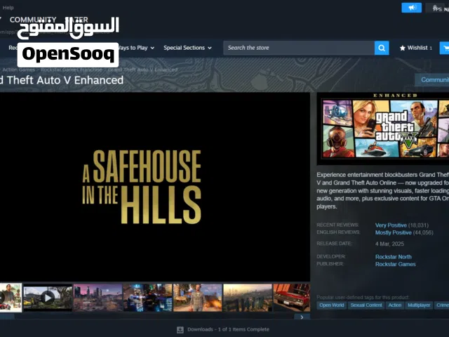 جراند حساب ستيم  gta 5 steam account